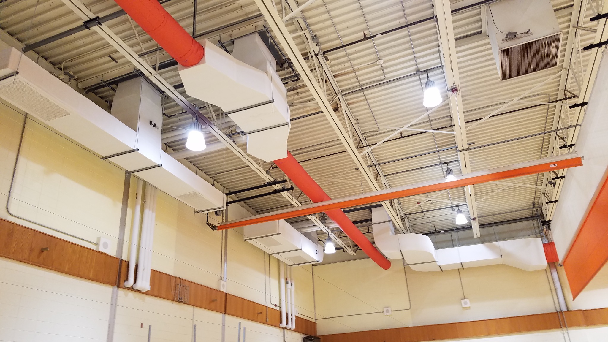 Updated Cumberland High School gym HVAC system